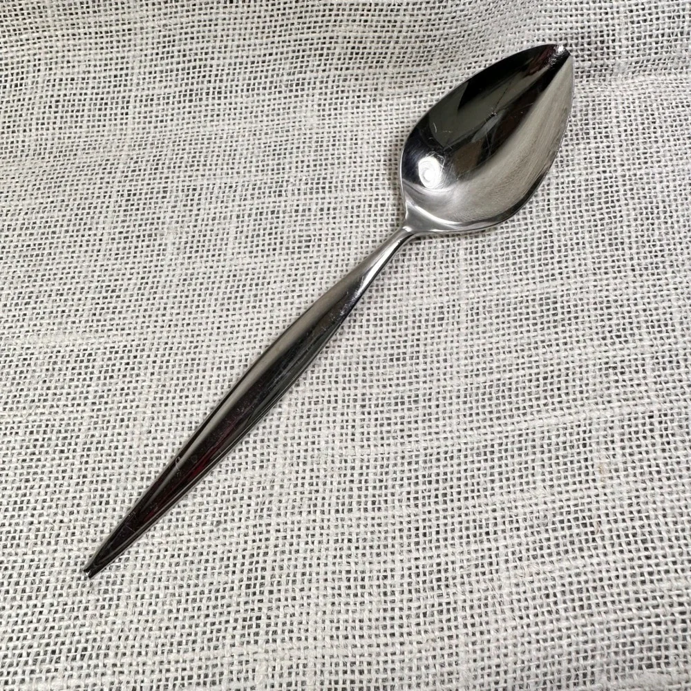 Ebbtide  Solid Stainless USA Serving Spoon Mid Century Modern Replacement 8.25in
